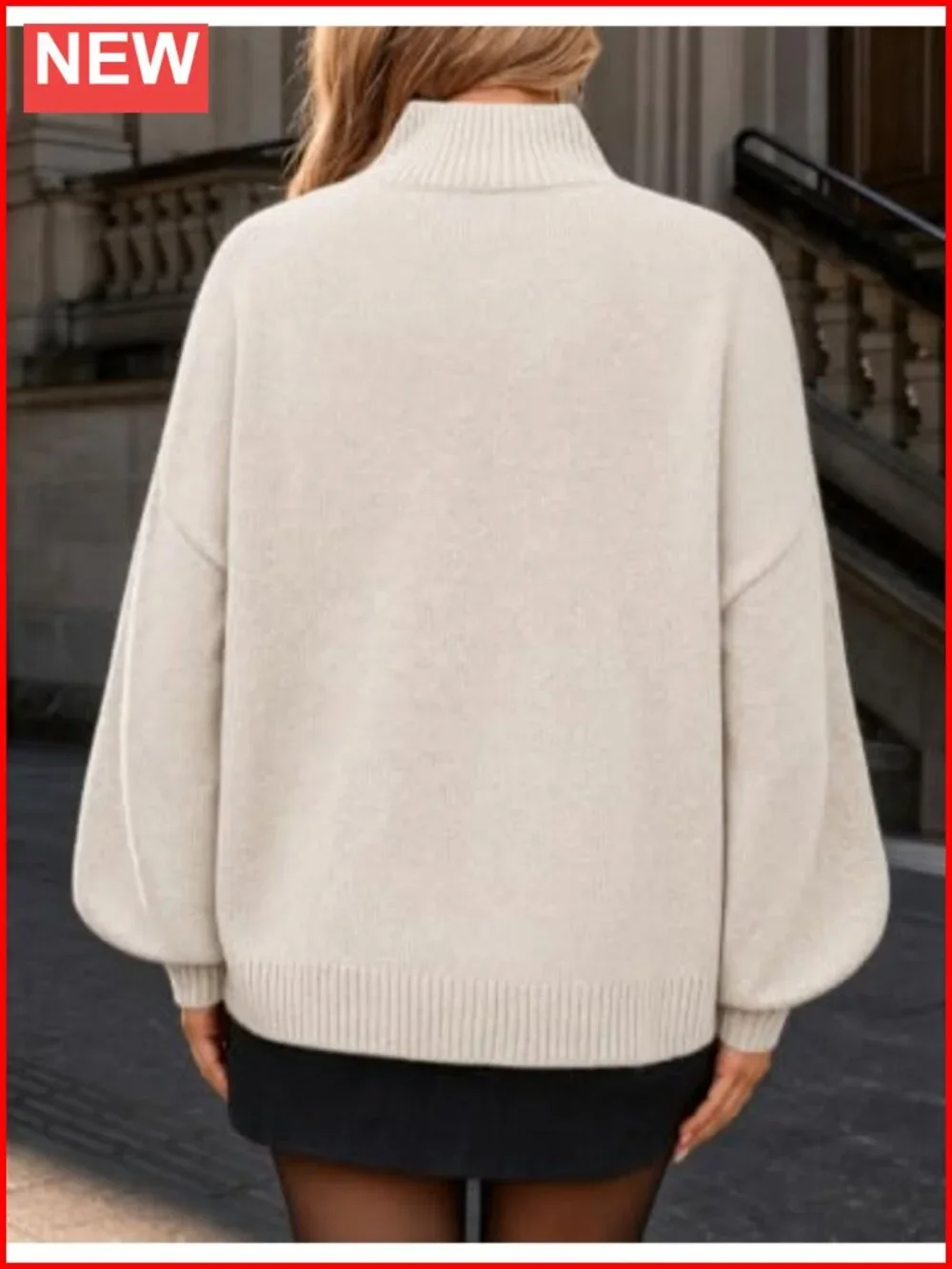 ZESICA Women's Turtleneck Oversized Long Sleeve Pullover Sweater